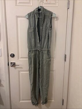 Young Fabulous & Broke Sage Green Button Shirt Jacket